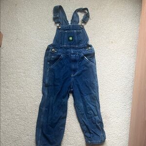 John Deere Blue Denim Overalls with Green Logo